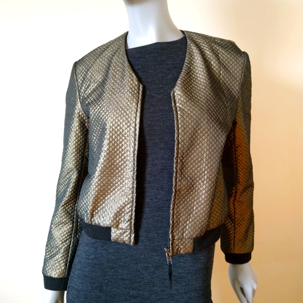 Metallic Bomber Jacket